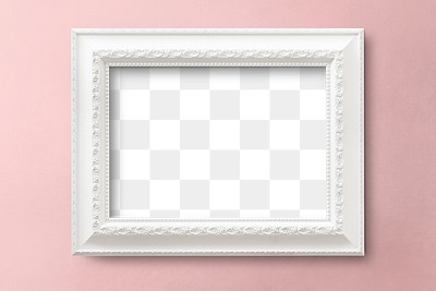 Premium PSD  White picture frame mockup