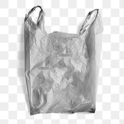 Gray plastic bag mockup transparent | Premium PNG Sticker - rawpixel