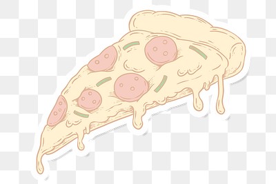 Premium Vector  Pizza with slice cut out vector doodle outline