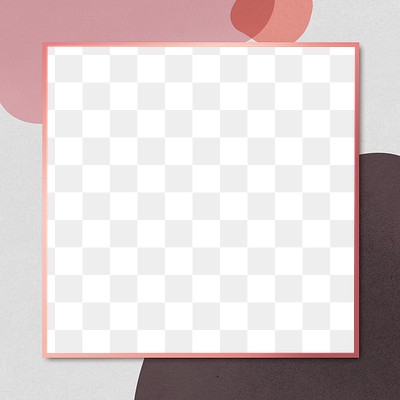 Retro pattern frame png square design space