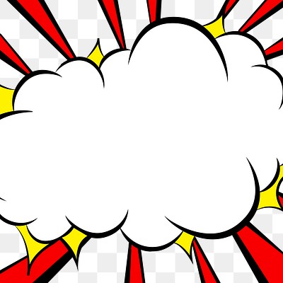 Cloud cartoon effect speech bubble | Premium PNG - rawpixel