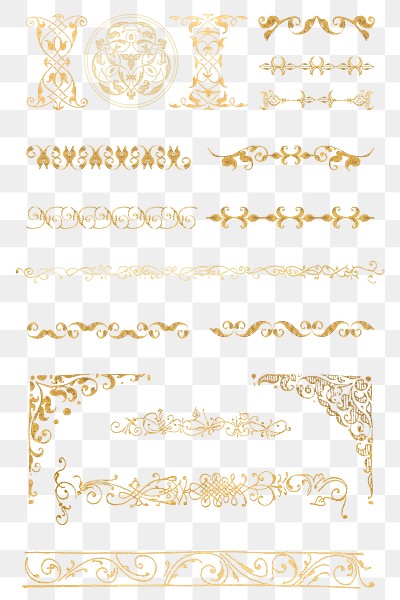 Gold vintage divider png victorian | Premium PNG - rawpixel