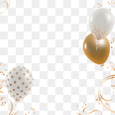 Festive gold balloon frame png | Premium PNG - rawpixel