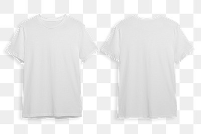 White t-shirts mockup png transparent | Premium PNG Sticker - rawpixel