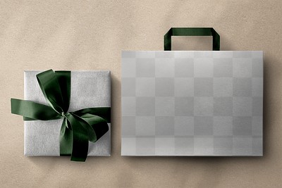 Nordstrom Silver Gray Paper Shopping Gift Bag