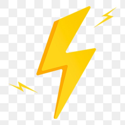 Lightning bolt png sticker, cute | Premium PNG - rawpixel