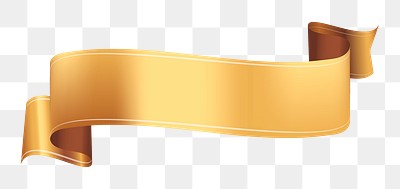 gold ribbon banner vector clipart