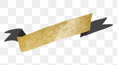 blank gold ribbon banner
