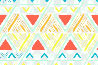 Pattern png, ethnic design, colorful geometric style, transparent background