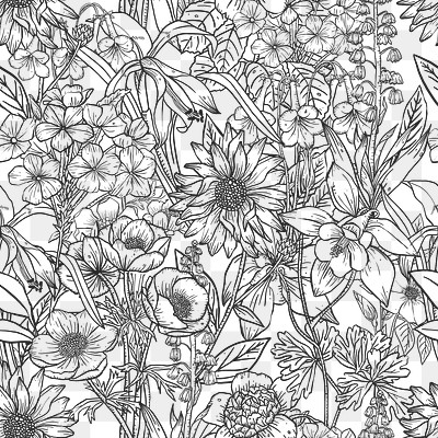 Floral seamless pattern png collage | Premium PNG - rawpixel