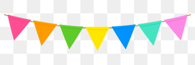 Colorful party flags png decoration | Premium PNG - rawpixel