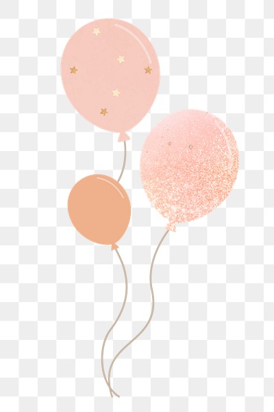 Party balloons png collage element, | Premium PNG - rawpixel