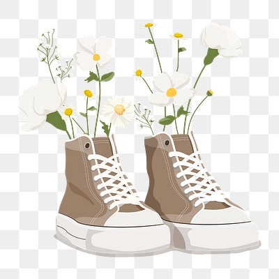 Cute shoes background, flower design, | Premium Vector - rawpixel