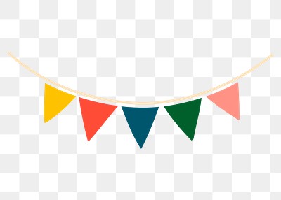 Png colorful bunting sticker, cute | Premium PNG - rawpixel