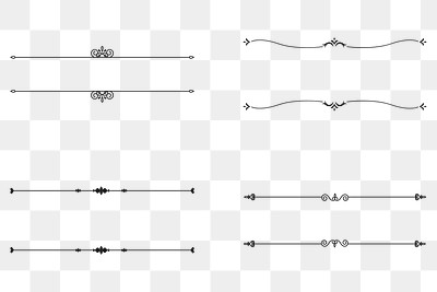 Vintage line frame collection transparent | Premium PNG - rawpixel