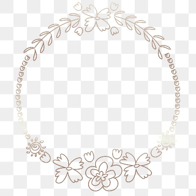 Cute doodle floral wreath transparent | Premium PNG - rawpixel