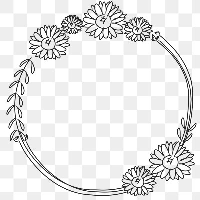 Cute doodle floral wreath transparent | Premium PNG - rawpixel