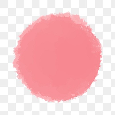 Pink watercolor round geometric shape | Premium PNG Sticker - rawpixel