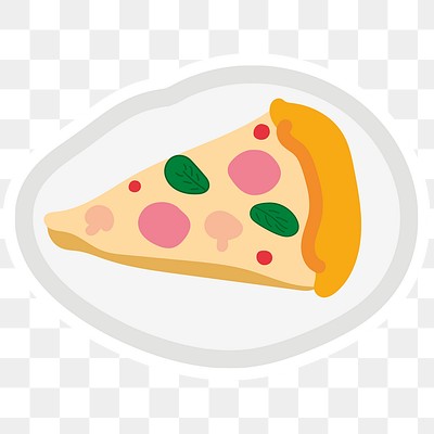 Premium Vector  Pizza with slice cut out vector doodle outline