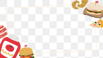 Food doodle frame on a beige | Premium Vector - rawpixel