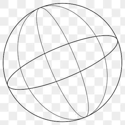 3D sphere outline design element | Free PNG Sticker - rawpixel