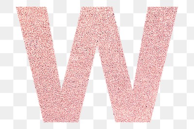 Glitter capital letter W sticker | Premium PNG Sticker - rawpixel