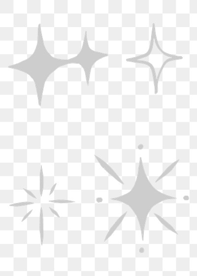 Sparkles stars gray png space | Premium PNG - rawpixel