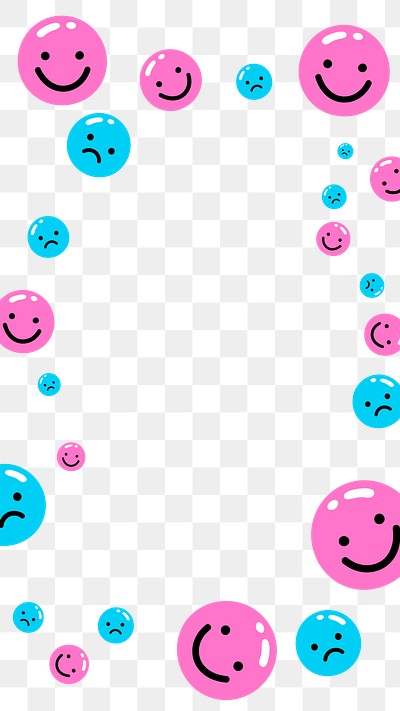 Frame png smiley social media likes and follows