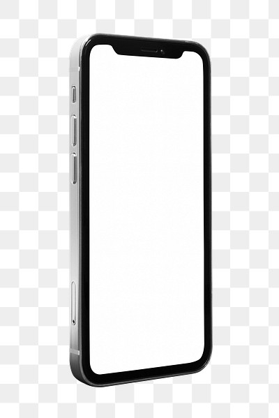 Smartphone white screen png mockup | Free PNG Sticker - rawpixel