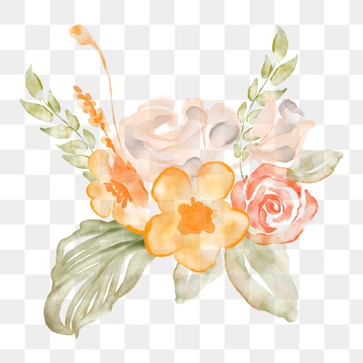 Flower bouquet png sticker, aesthetic | Premium PNG - rawpixel