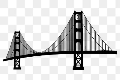 Golden Gate Bridge png silhouette | Premium PNG - rawpixel