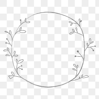 Leafy doodle frame design element | Free PNG Sticker - rawpixel