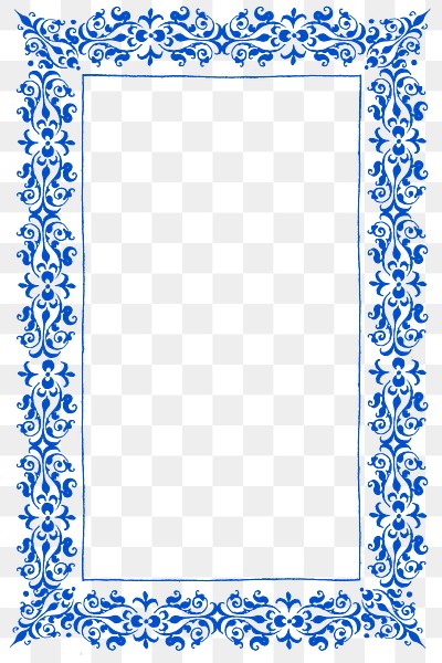 Blue filigree frame border png | Free PNG - rawpixel