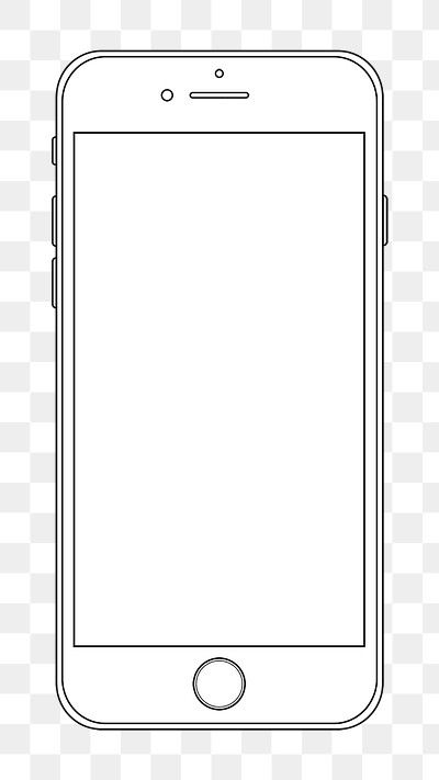 iPhone png outline sticker, clipart | Free PNG Sticker - rawpixel