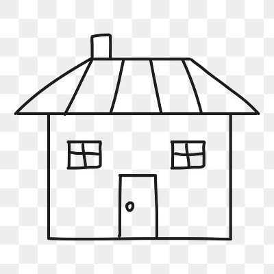 House png sticker, building, transparent background