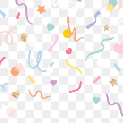 Png border with cute confetti | Free PNG Sticker - rawpixel