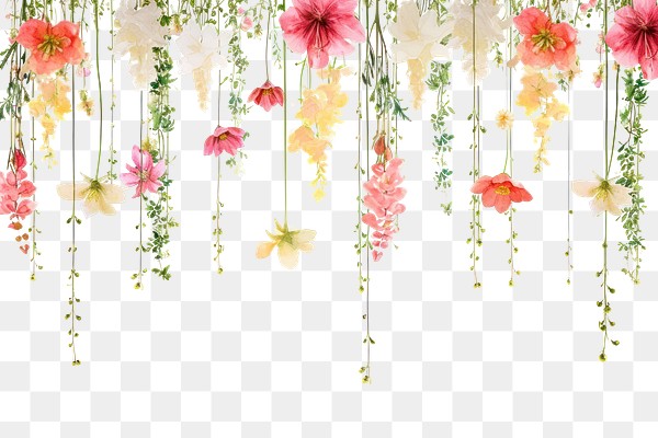 PNG Spring flowers hanging pattern | Free PNG - rawpixel