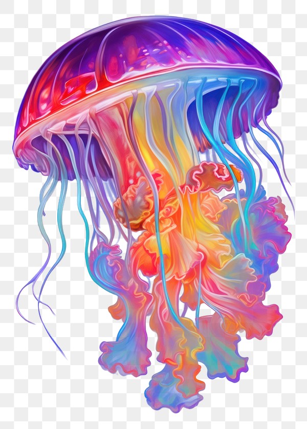 PNG jellyfish invertebrate translucent creativity | Premium PNG - rawpixel