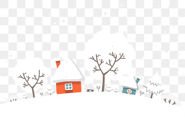 Winter cottage png border background, | Free PNG - rawpixel