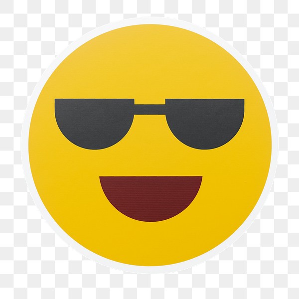 Sunglass emoji png icon sticker, Premium PNG rawpixel