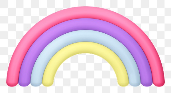 Rainbow png sticker, 3D rendering, | Premium PNG - rawpixel