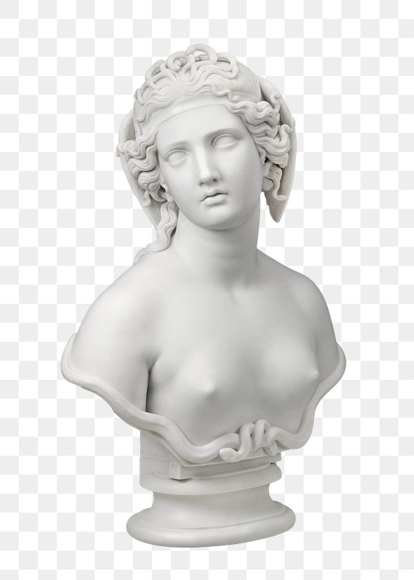 Aesthetic Medusa sculpture png on transparent | Premium PNG - rawpixel