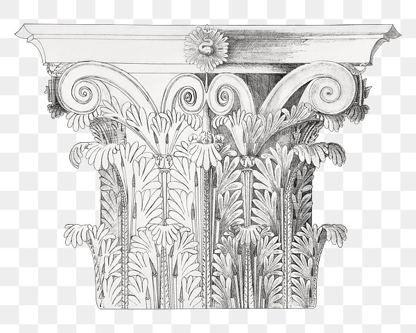 Corinthian capital png vintage illustration, | Premium PNG - rawpixel