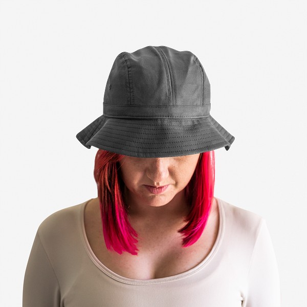 Download Woman In A Gray Bucket Hat Apparel Mockup Royalty Free Stock Transparent Png 2769394 PSD Mockup Templates