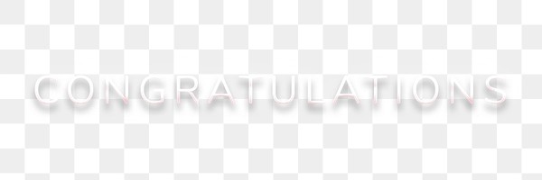 glowing congratulations white neon typography design element free transparent png 2454502 glowing congratulations white neon