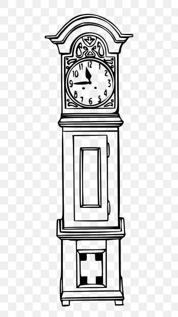 Grandfather clock png sticker, object | Free PNG - rawpixel