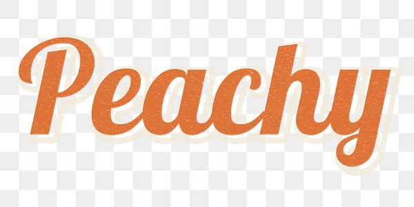 retro-word-peachy-typography-design-free-png-sticker-rawpixel