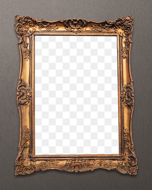 Vintage gold picture frame mockup | Premium PNG - rawpixel