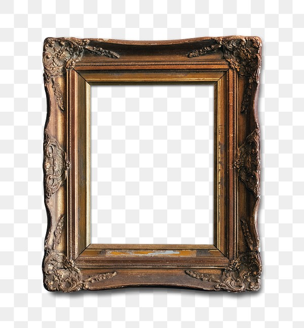 Vintage Bronze Picture Frame Transparent 