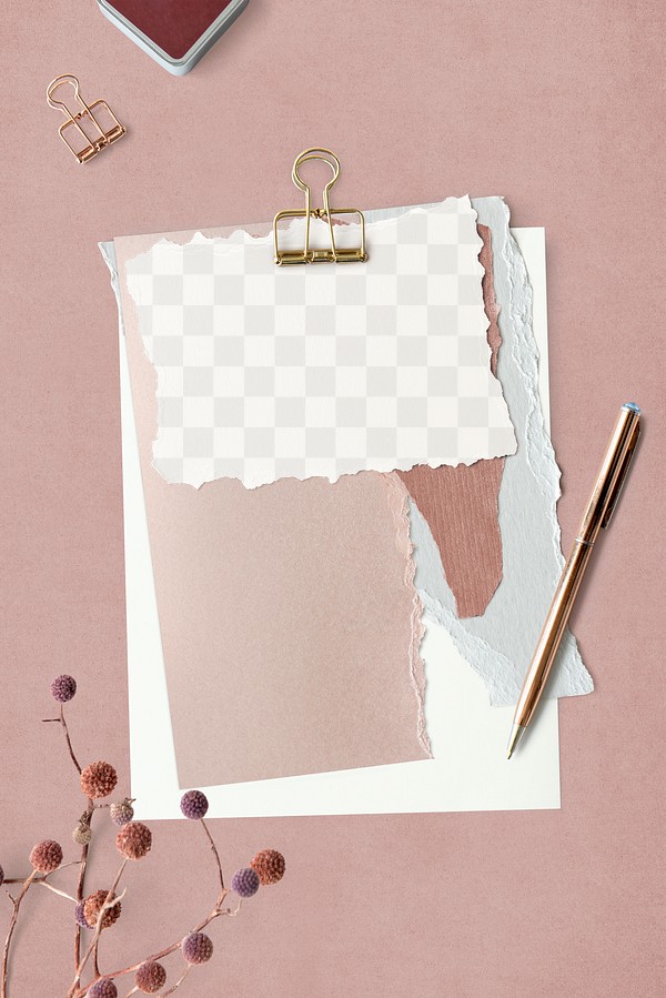 Blank torn pink paper templates | Premium PNG - rawpixel